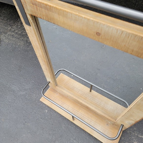 New in Box Ingram Barn Door Mirror with Shelf Firstime & Co. 25 in X 20 in - Picture 4 of 8